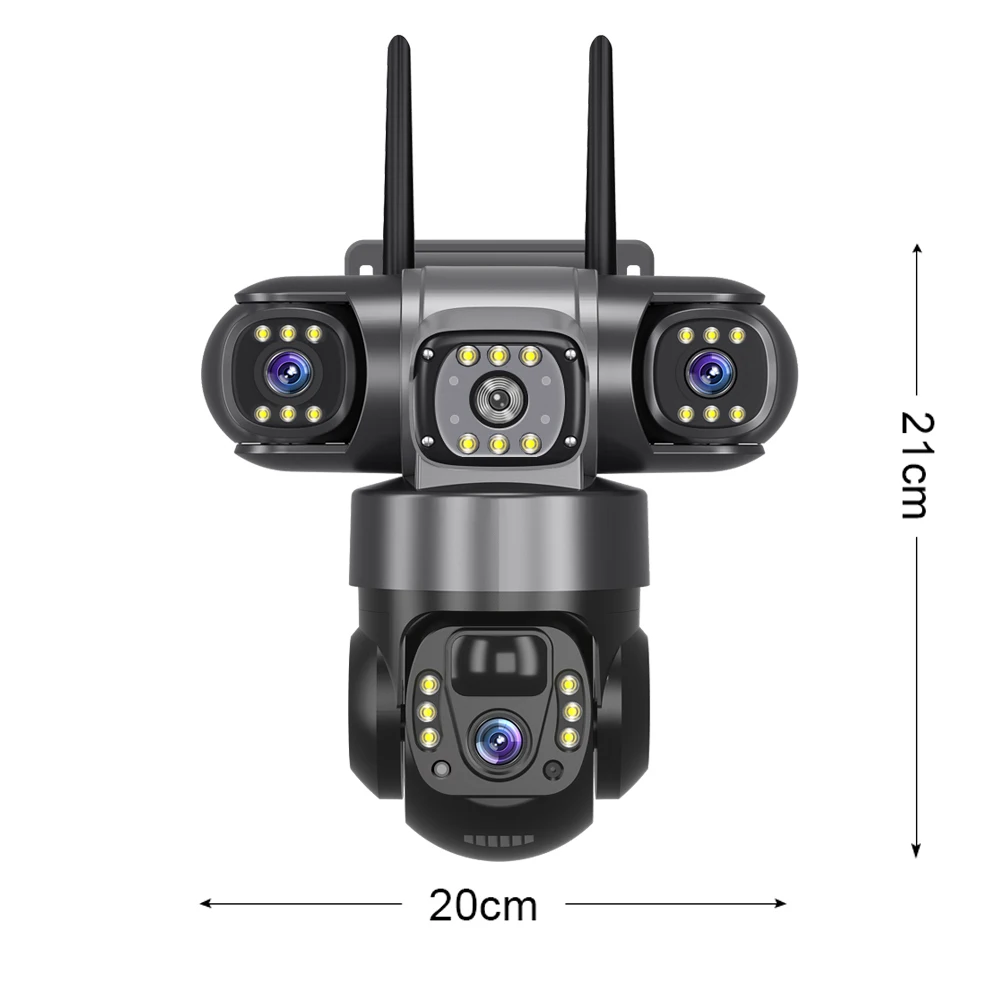 V380 Pro Solar Camera 4G SIM Outdoor 3 Lens Three Screens Webcam PIR Human Detect CCTV Security Video Battery PTZ IP Camara - Image 17