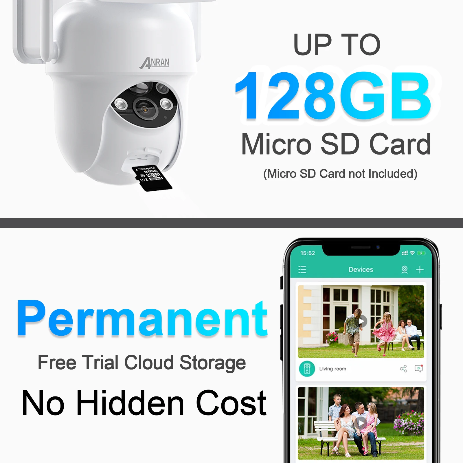 ANRAN 2K 3/5MP Solar Camera 2.4G Wifi Surveillance Security Cameras Home Protection Sloar Battery Cameras PIR Humanoid Detection - Image 11