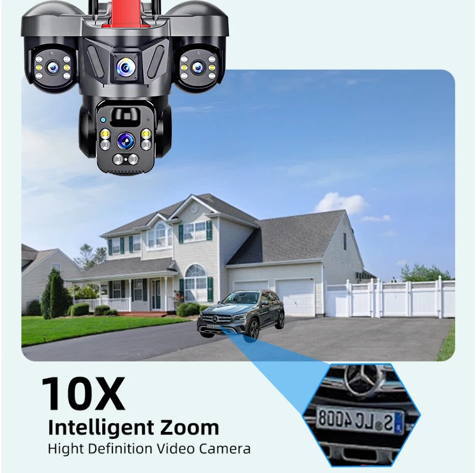 KERUI V380 Pro Outdoor PTZ 6MP WIFI 4G Solar Camera Home Security Triple Lens Camera Solar Panel CCTV Video Surveillance - Image 21